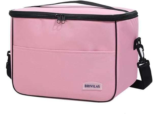 Thermal Foil Insulated Square Lunch Cooler Bag -With Strap