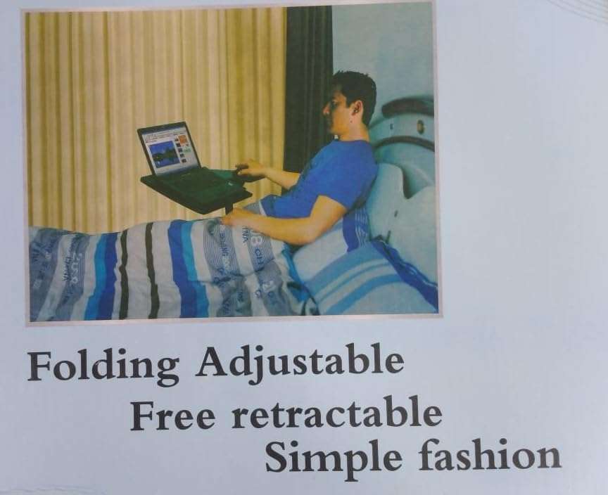 Rotating Folding and Adjustable Laptop Table - Adjustable Height 180 Degree Tilting Laptop Desk, 36