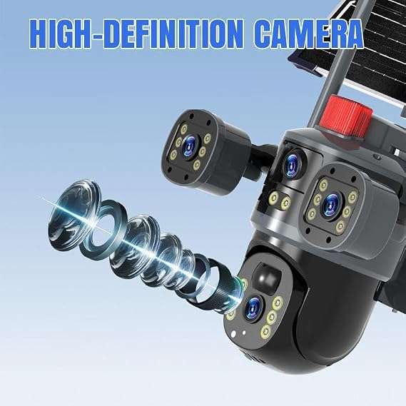 NEW! Full Colour 4K V380 Pro 4G Security Camera 4K Solar PT Camera PIR Human Detection | Sim card