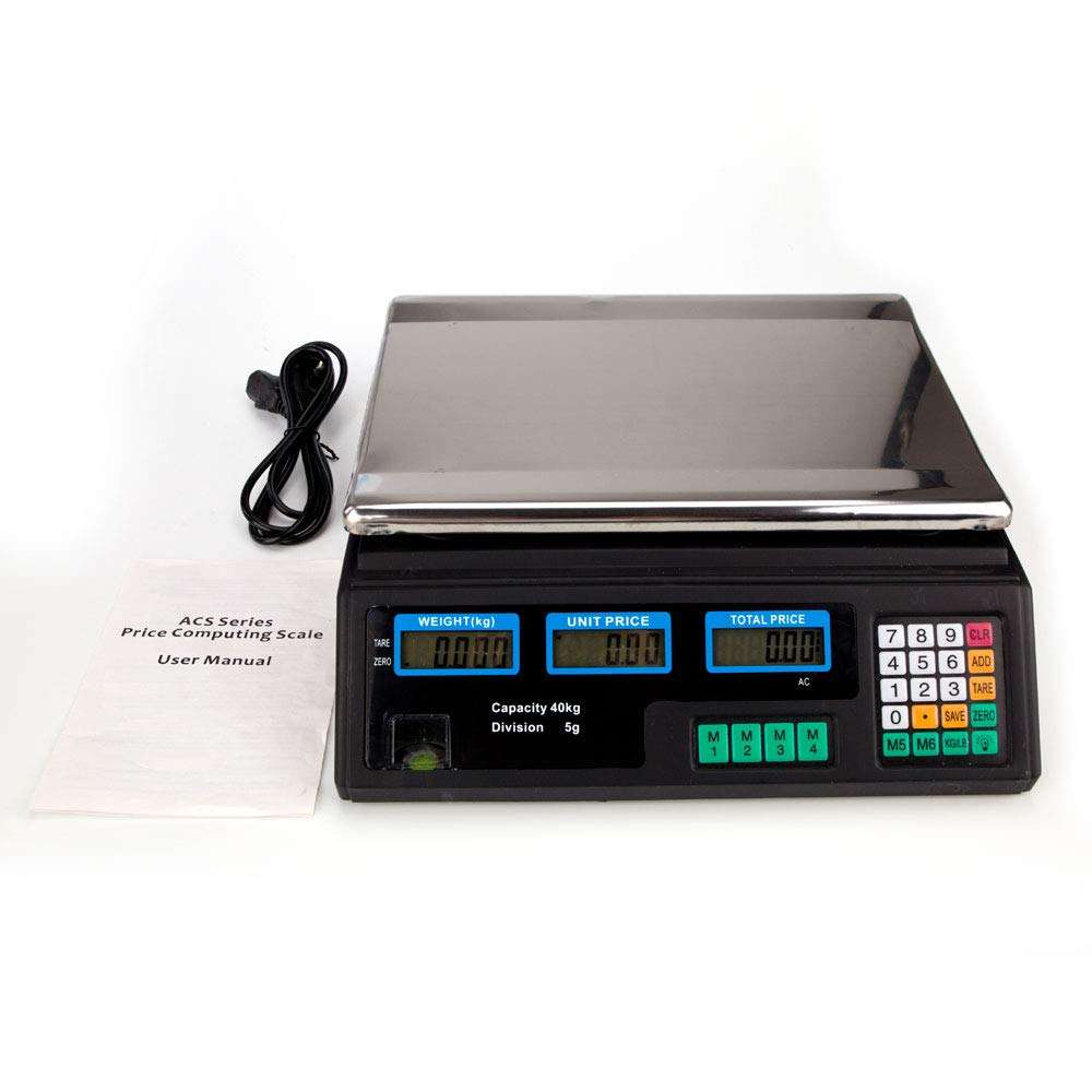 40kg Digital Price Computing Scale with LED Display, Commercial Electronic Weighing Scale