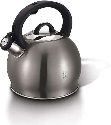 Berlinger Haus 3 Litre Stainless Steel Whistling Kettle - Carbon (DISPLAY MODEL)