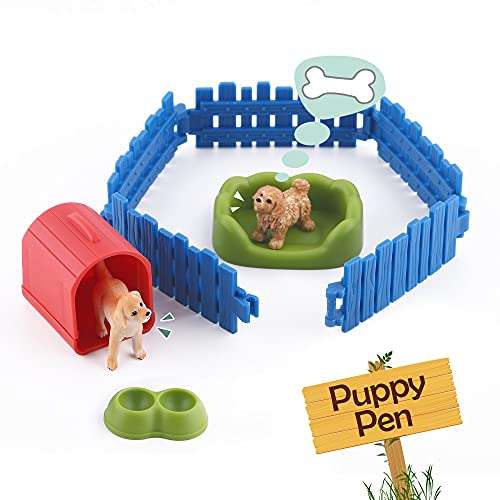 iPlay, iLearn Farm Animal House Toys, Kids Barn Set, Farmhouse Country Playset W Horse Stable, Ba...