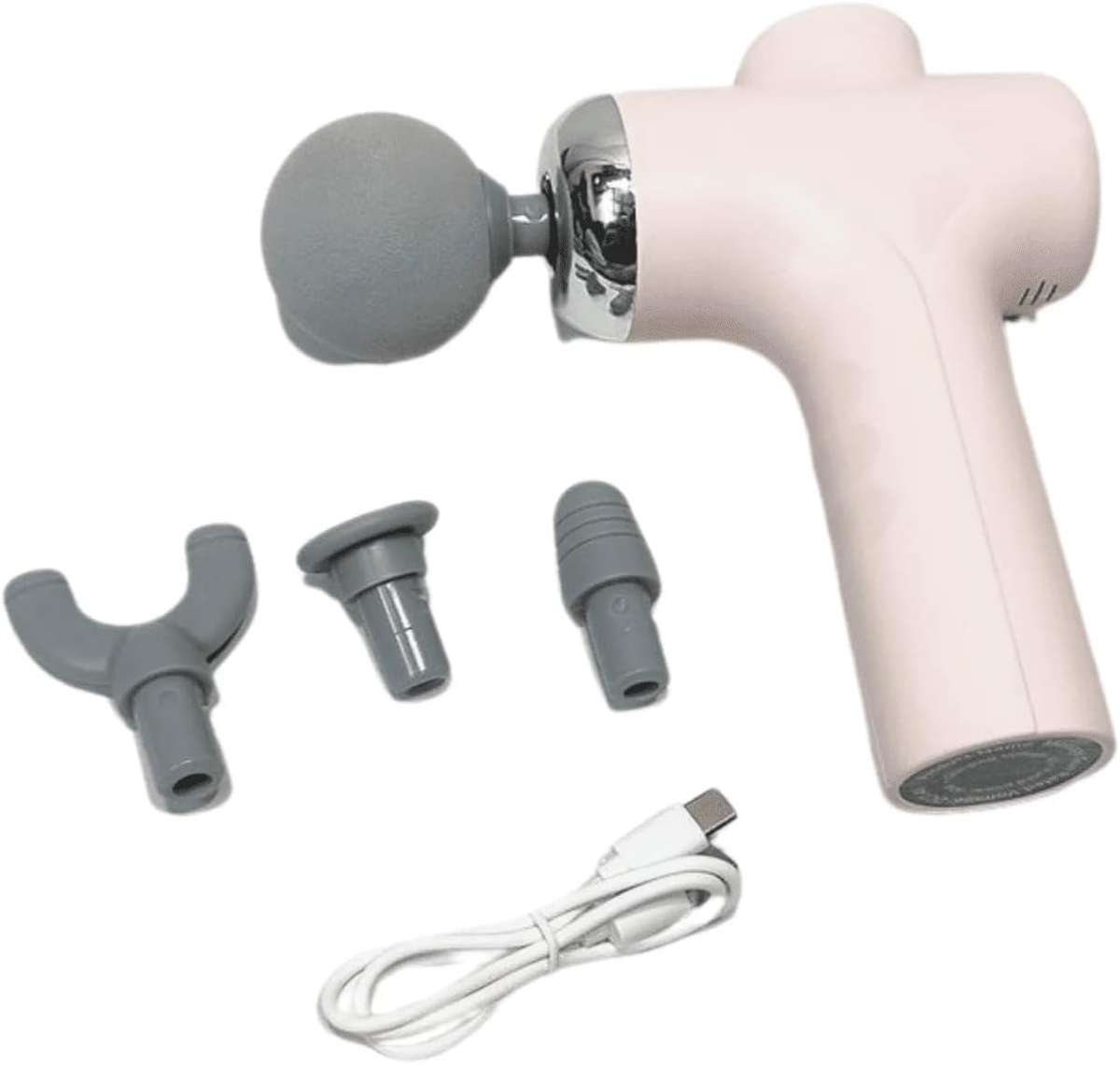 PROFESSIONAL FASCIAL GUN MASSAGER HANDHELD ELECTRIC MASSAGE GUN WITH MULTIPLE ATTACHMENTS - PINK