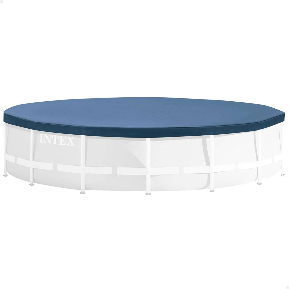 Intex 3.05m Round Easy Set Outdoor Backyard Swimming Pool Cover, Blue - Unboxed