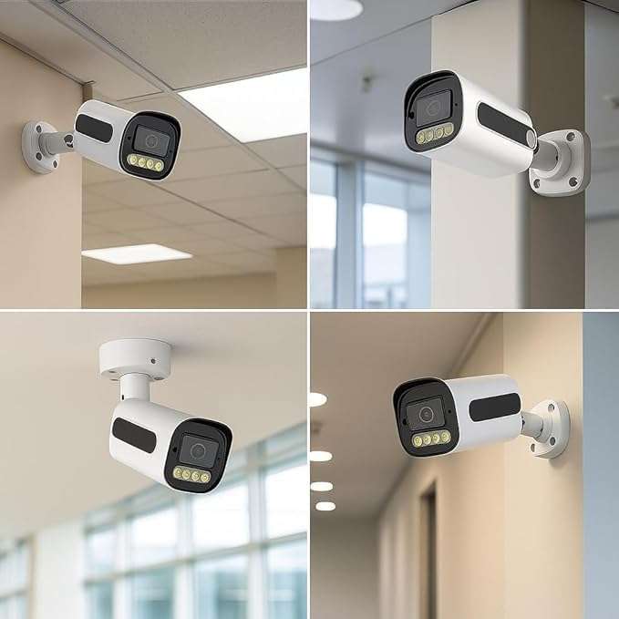 4K 4MP CCTV Kit  4-Channel DVR Security System with 4 Outdoor Cameras, Full Color Night Vision, Wea
