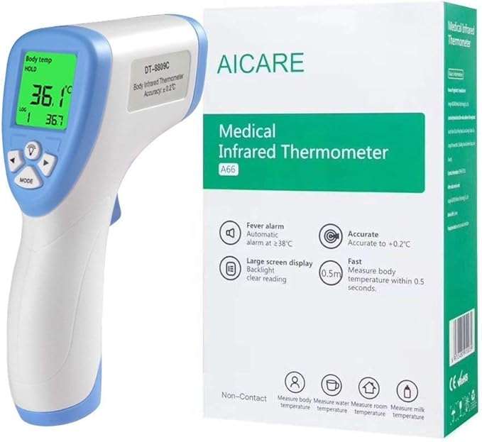 Aicare A66 Digital Infrared Non Contact Forehead Thermometer