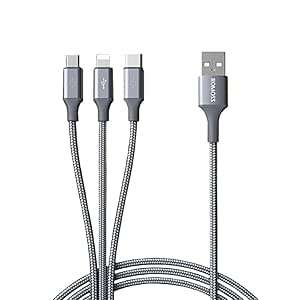 3-in-1 Type C / Micro / Lightning Multi Charge Cable 1.2m