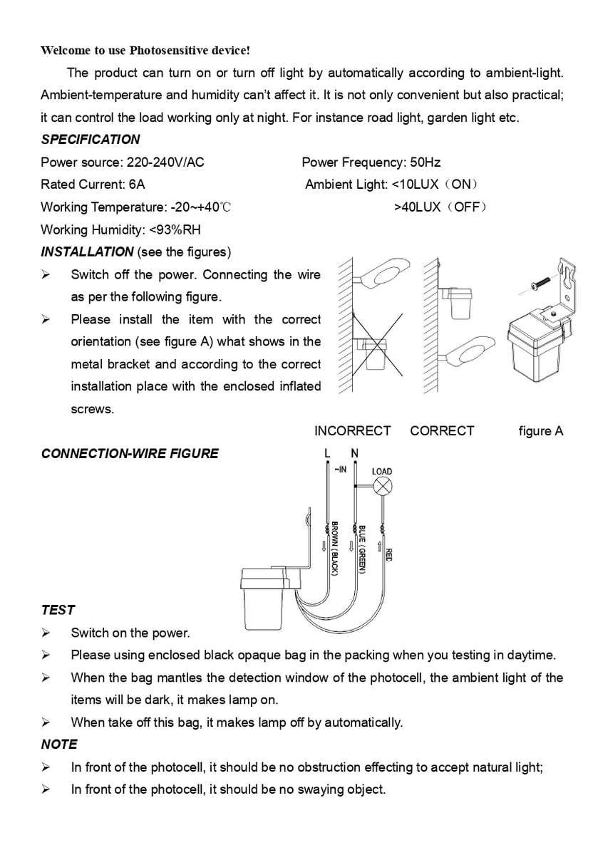 [TWIN PACK 2 PCS ] Day Night Auto Control Switch Day-light Switch 220V 10A Photo Controls Photocell