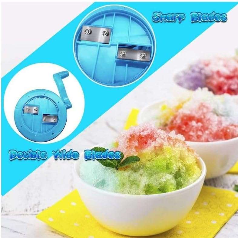Portable Manual Ice Crusher Machine for Cocktails, Smoothies, and Shaved Ice