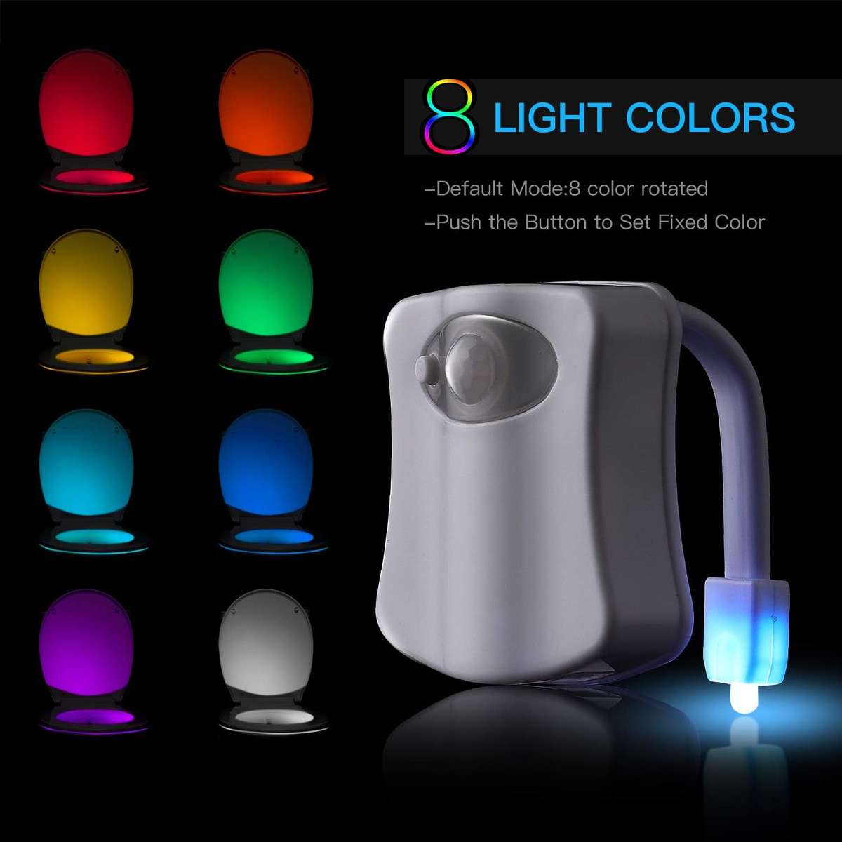 Stock from 6 / 8 Colors Toilet Light