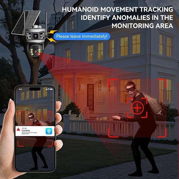 Outdoor 4G Security Camera V380 Pro Dual Lens