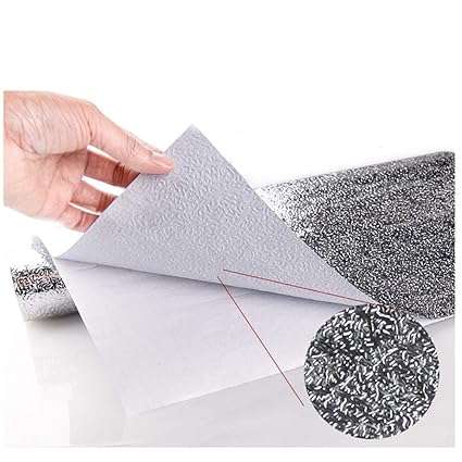40X200cm Kitchen Wall Stove Aluminium Foil Oil-Proof Stickers and Cabinet Drawer Self Adhesive Alumi