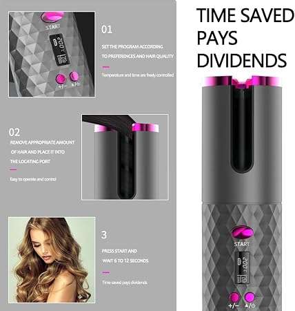 Andowl Automatic Curling Iron, Hair Curling Iron for Hair Styling