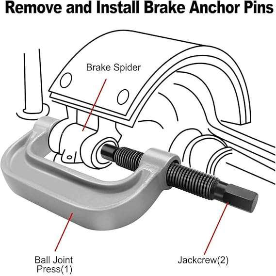 Ball universal joint crimping tool kit, heavy-duty ball joint press with 4WD adapter and U-joint rem