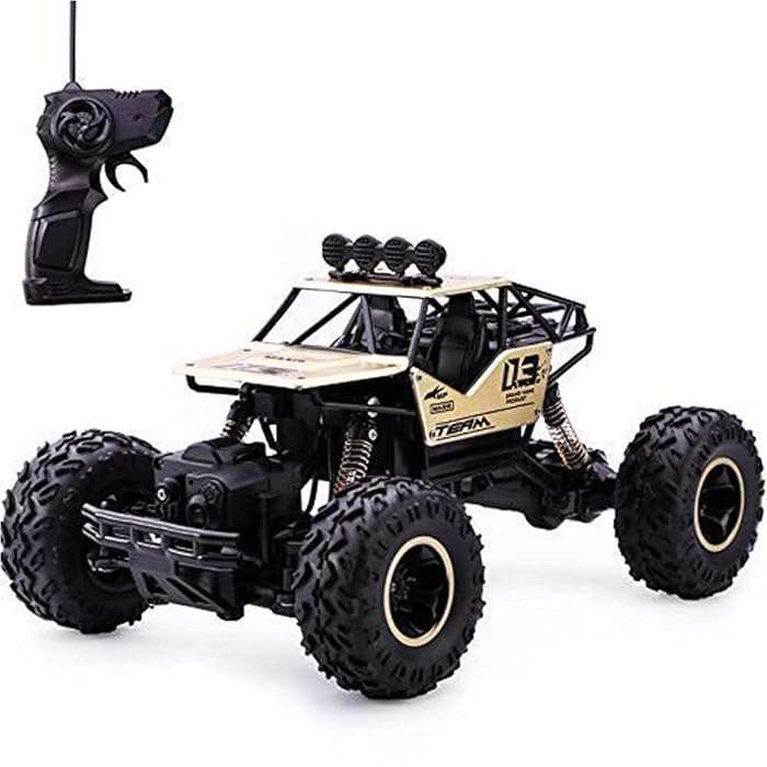 SVE 1:16 Rechargeable Rock Crawling 4WD 2.4 Ghz 4x4 Rally Car Remote Control Monster Truck - Gold
