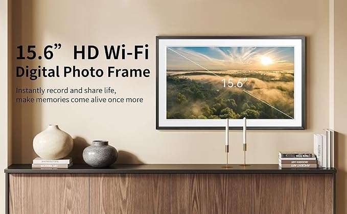 BezosMax 15.6 Inch WiFi Digital Picture Frame