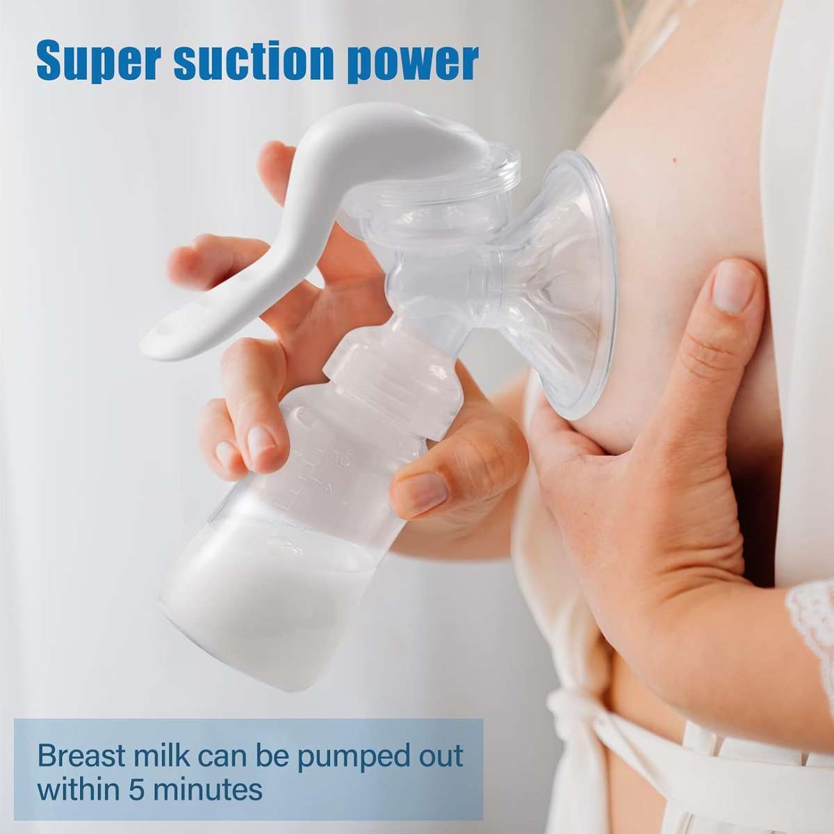 Manual massage breast pump