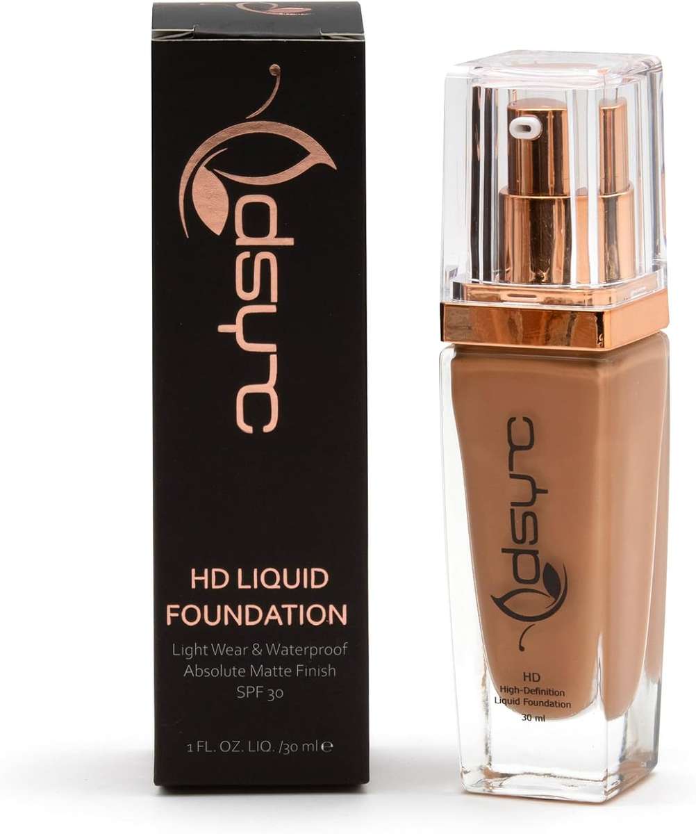 Dsync HD Liquid Foundation 30ml LUSA | SPF 30, 16hr Wear, Full Coverage Matte | Medium to Deep