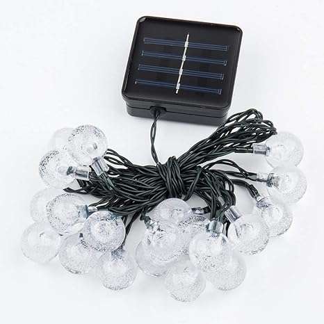 Solar Ball String Lights 5M/20 LED Cool White