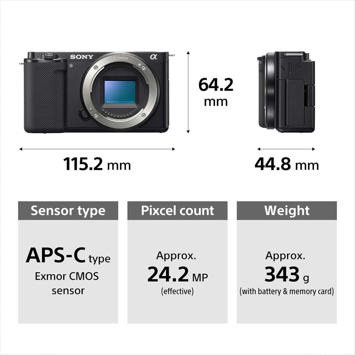 Sony Alpha ZV-E10K 24.2MP Mirrorless Vlogging Camera + 16-50mm Power Zoom Lens