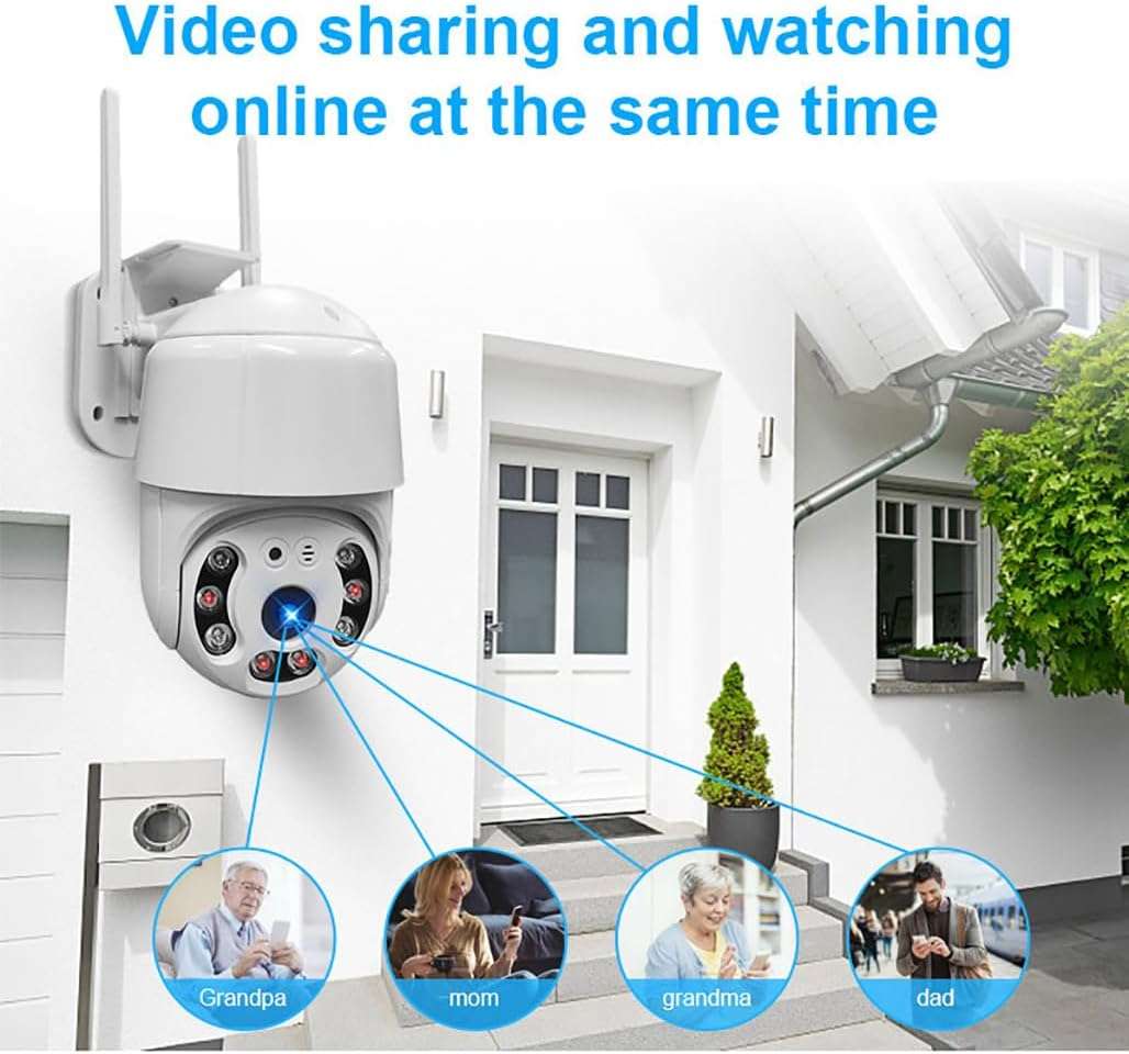 Wireless Security Camera Outdoor WiFi, Siren Alarm Spotlight Outdoor Camera Wireless Battery Powered