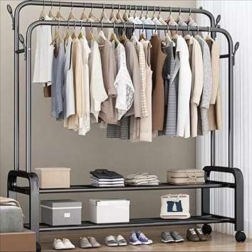 DOUBLE POLE CLOTH RACK