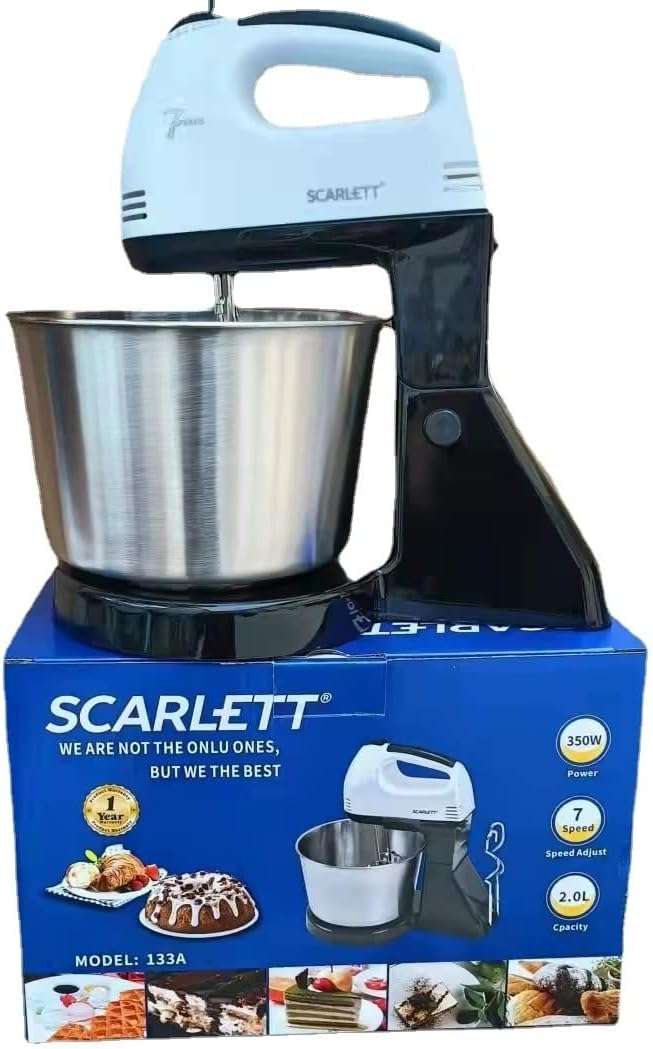 2L Scarlett 350watt Electric 7 Speed Cake Egg Food Mixers