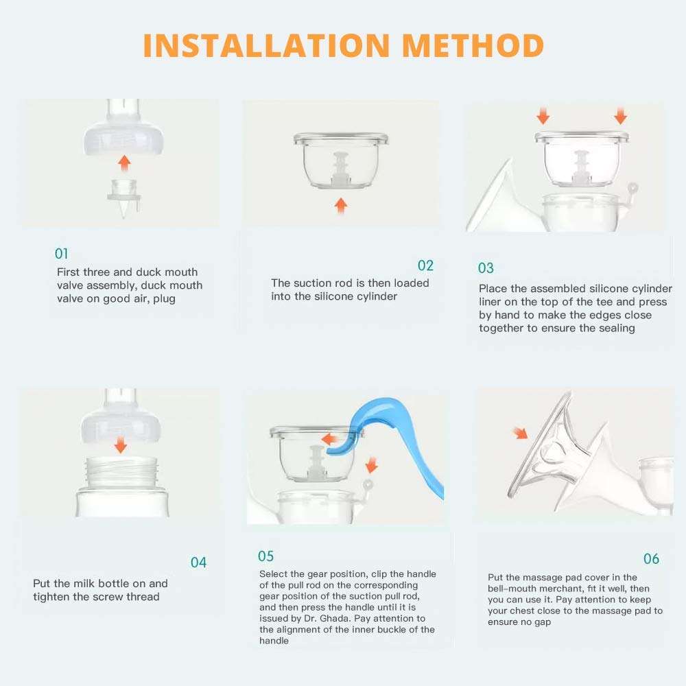 Manual massage breast pump