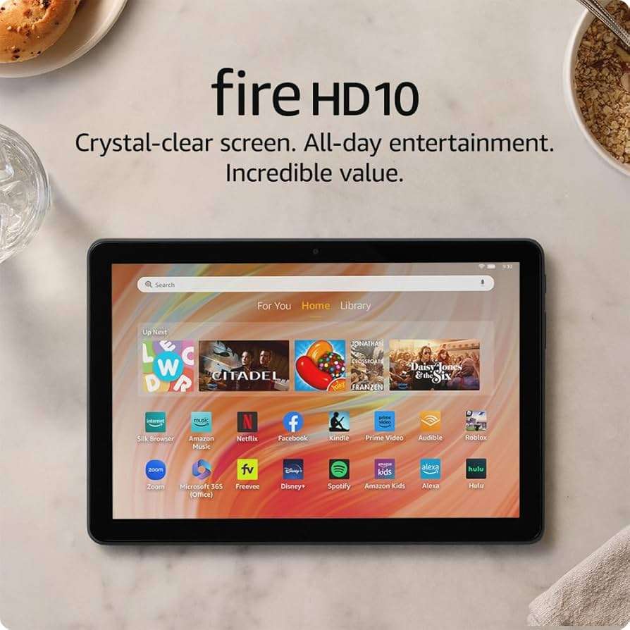 Amazon Fire HD 10  11th Gen  10.1" Display  3GB RAM  32GB Storage  Wi-Fi  Black