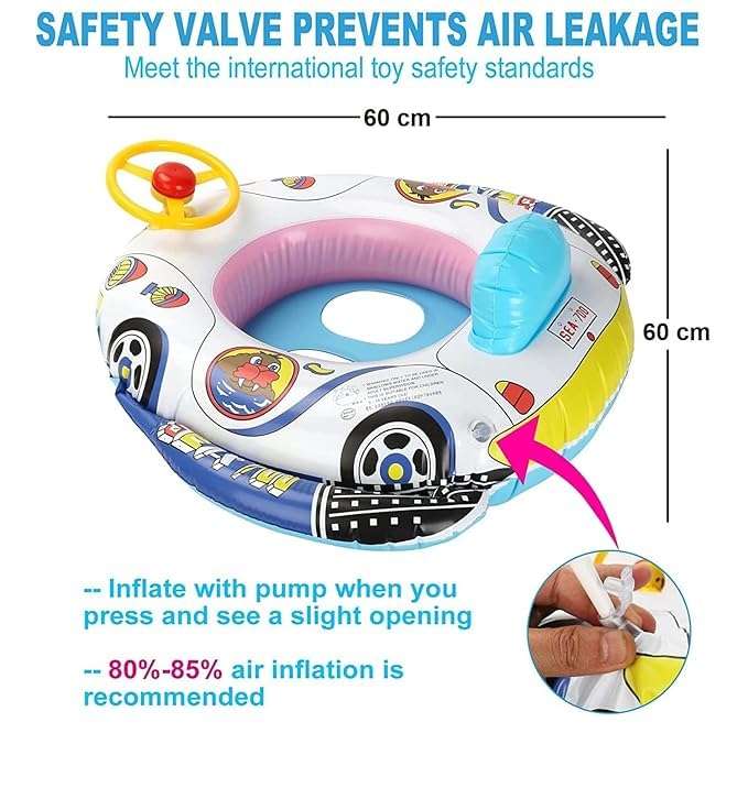 Swimming Boat,Tube for Kids Safe Anti-flip Inflatable Floats Kids Ring Baby,Pool Swim Floatation Bel