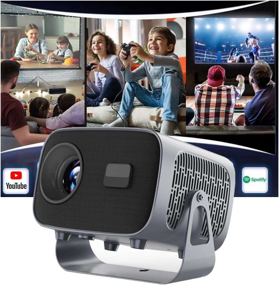 4K Smart Projector with WiFi Auto Focus Portable Home Theater