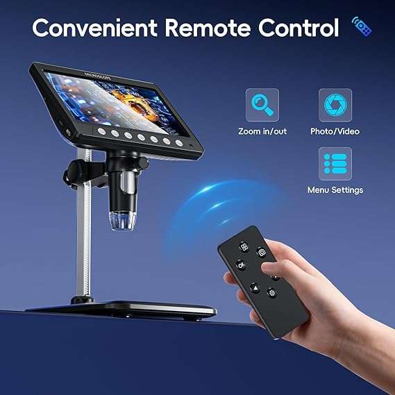 Upgraded 7" Inskam Professional Digital Microscope with 50-1200X Magnification