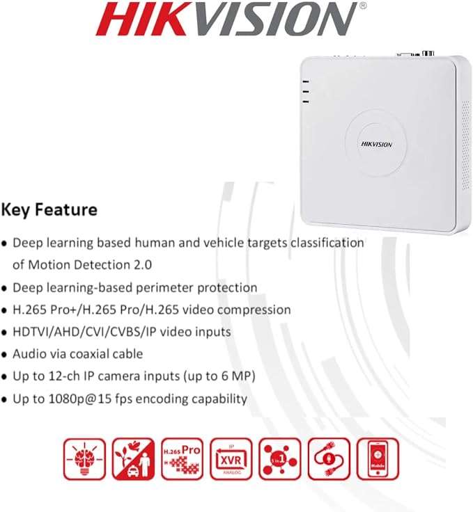 Hikvision 4 Channel Turbo HD DVR M1