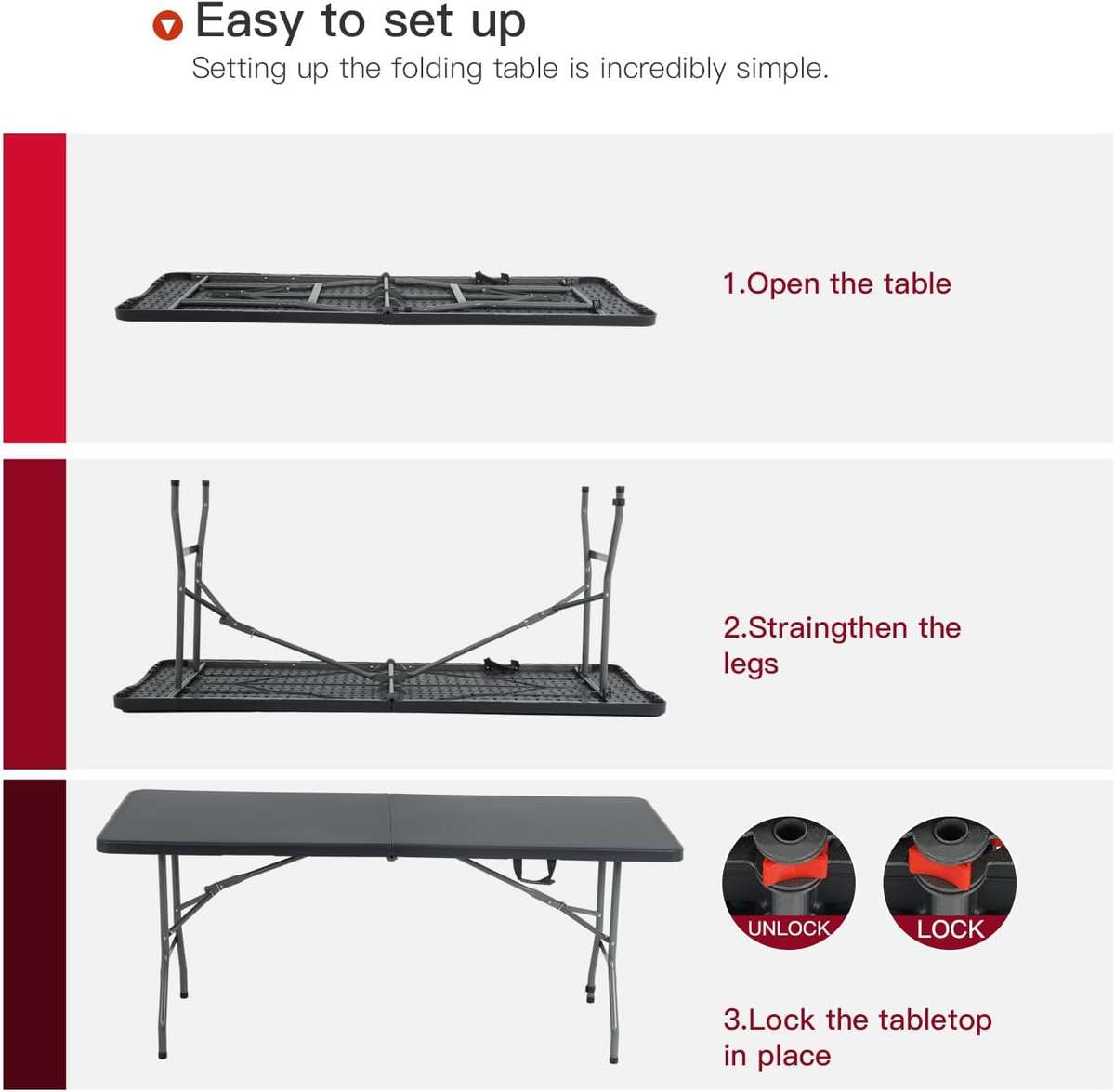 2 pcs Folding Table
