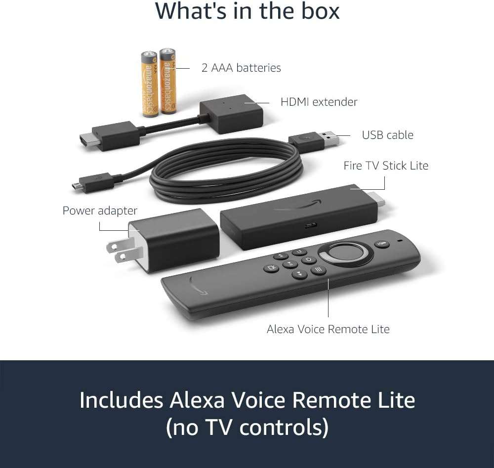 Fire TV Stick Lite with Alexa Voice Remote Lite