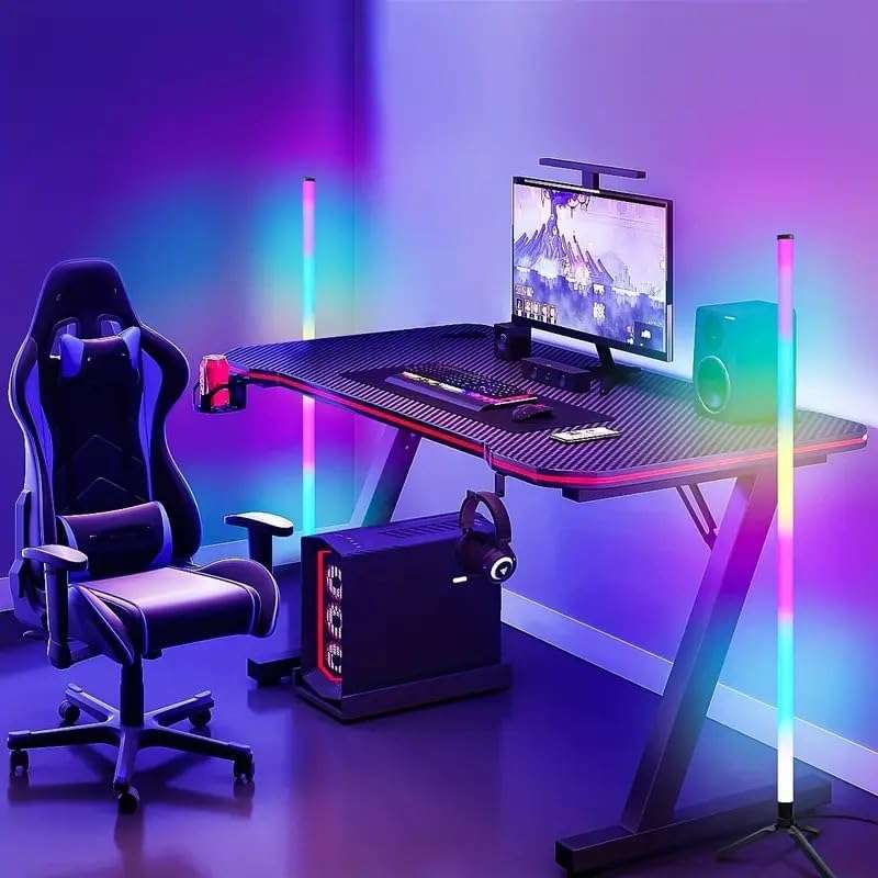 RGB LED Floor Lamp, Color Changing Corner Light, Gaming Room Decoration