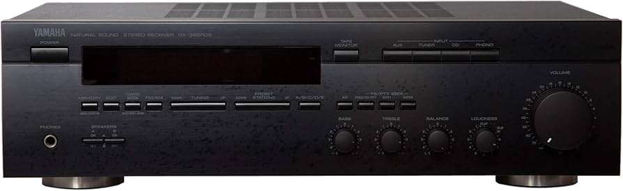 YAMAHA Natural Sound Stereo Receiver RX-385 120W - NO SOUND - Salvage Stock - For Spares or Repair