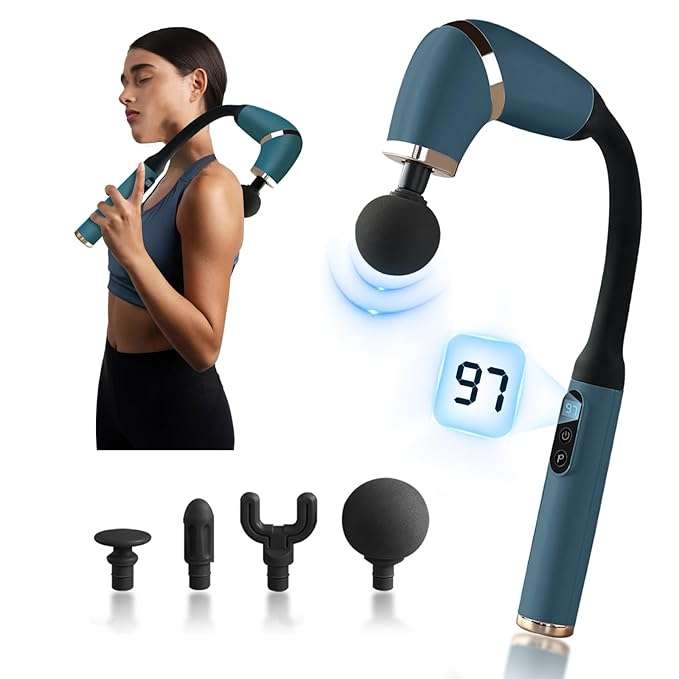 Massage Gun Deep Tissue  Handheld Percussion Massager with Display Screen, 12MM Portable
