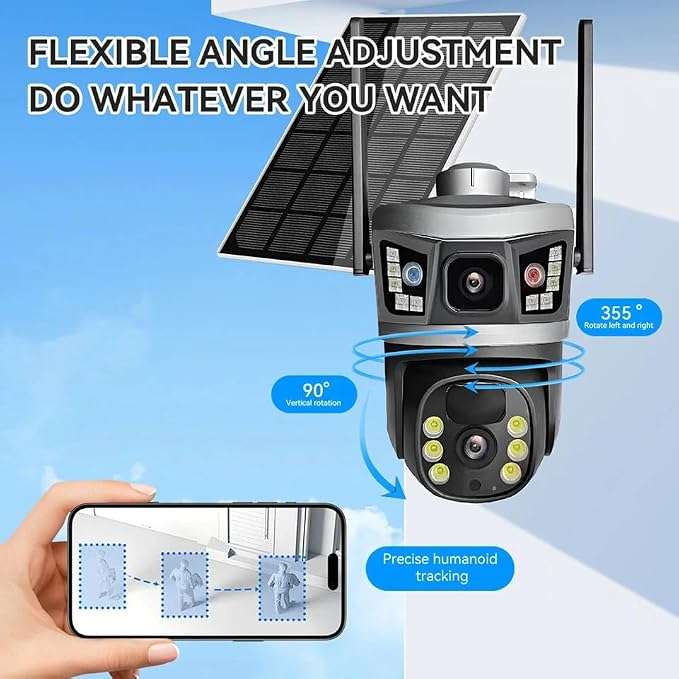 Outdoor 4G Security Camera V380 Pro Dual Lens