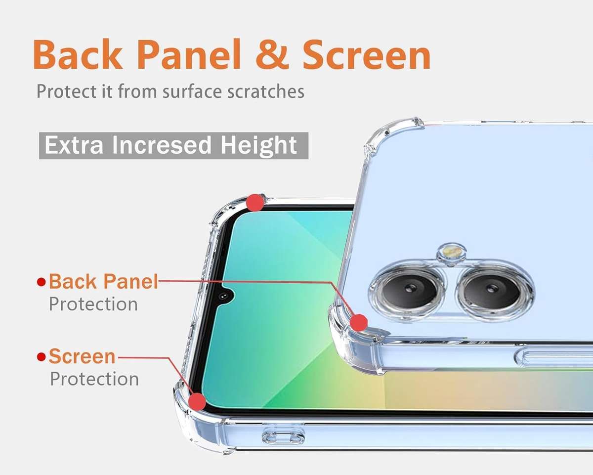 Clear Pouch Premium Phone Protection Case for Samsung Galaxy A06 Clear TPU Shockproof