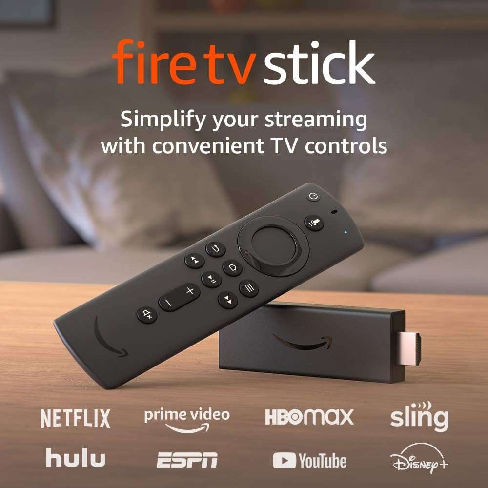 Fire TV Stick with Alexa Voice Remote (includes TV controls), HD streaming device