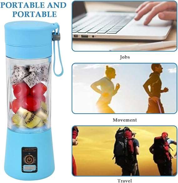 USB Rechargeable Mini Portable Electric Fruit Juicer Blender Smoothie Maker