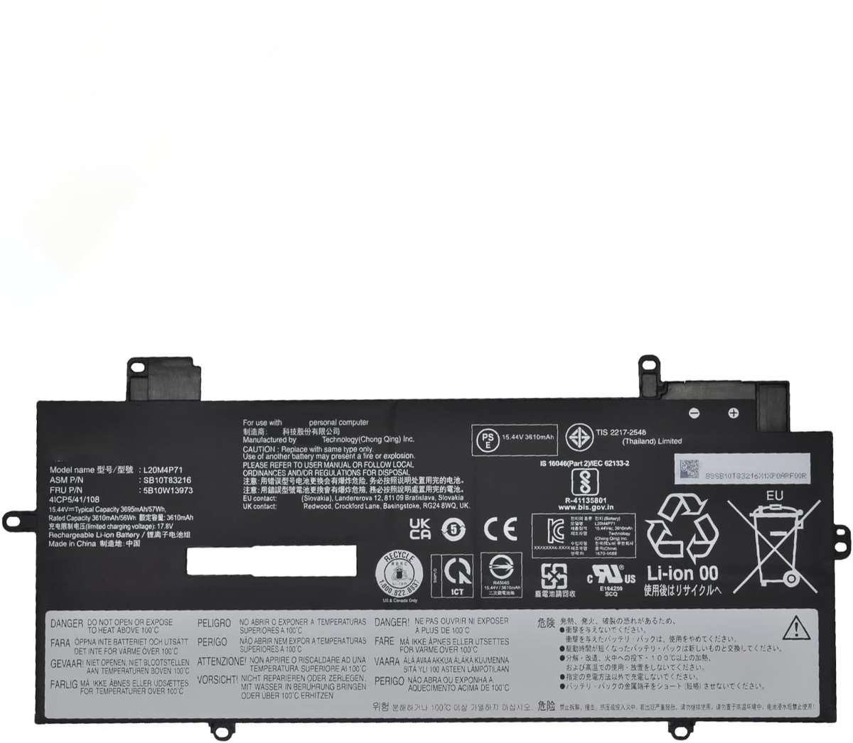 Battery for Carbon X1 Gen 9, Thinkpad Gen10, X1 Yoga Gen 6 (L20M4P71)