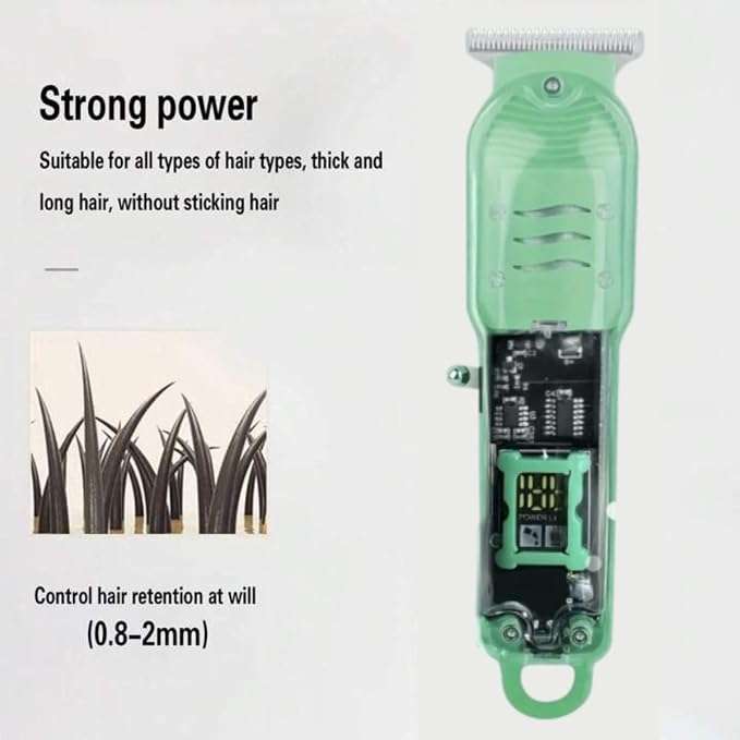 Professional Haircutting Trimmer Kit  Stainless Steel Blade, LCD Display, Type-C Charging