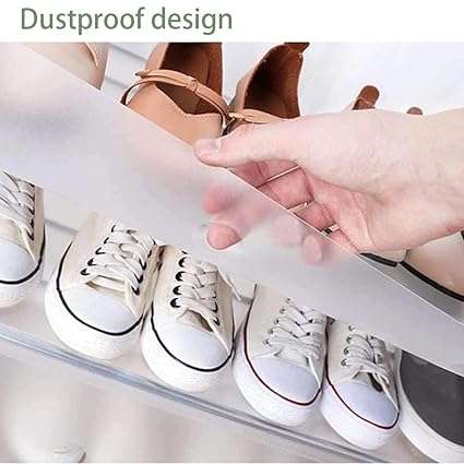 Stainless Steel Shoe Organizer - 4-Shelf, Sturdy & Durable Free Standing Shoe Rack for Entryway & Ou