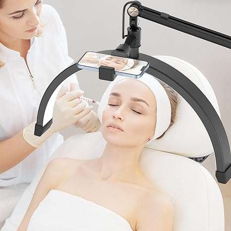 Lash Light for Eyelash Extensions, Half Moon Light for Facialist, Nail Tech, Tattoo Lighting, Beauty