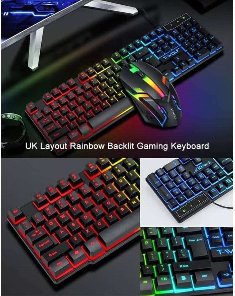 T-WOLF TF800 Wired Combo 4in1 PC Gaming Set