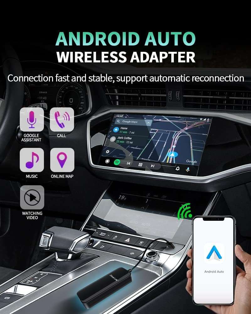 Drivelink® Android Auto Wireless Car Adapter Converts Wired Android Auto to Wireless