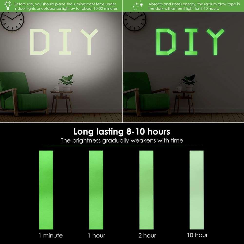 Glow In The Dark Adhesive Tape  1cm wide x 95cm long