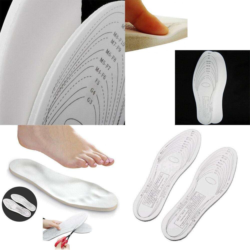 Memory Foam Insoles White 1 Pair Unisex Shoe Pad Insoles - Men & Women Discover instant comfort